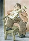 Fernando Botero Famous Paintings - Man Playing Guitar